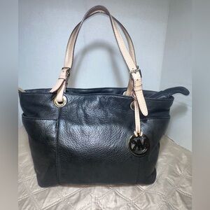 Michael kors Black Leather Tote Bag